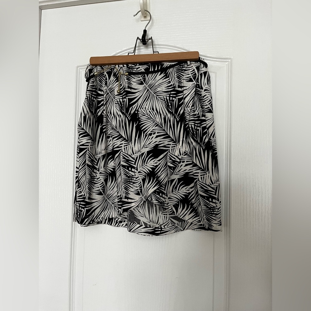 Floral Wrap Skirt with Belt